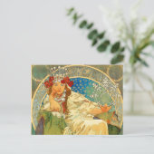 Carte Postale Alphonse Mucha Art Nouveau Princesse Hyacinth (Debout devant)