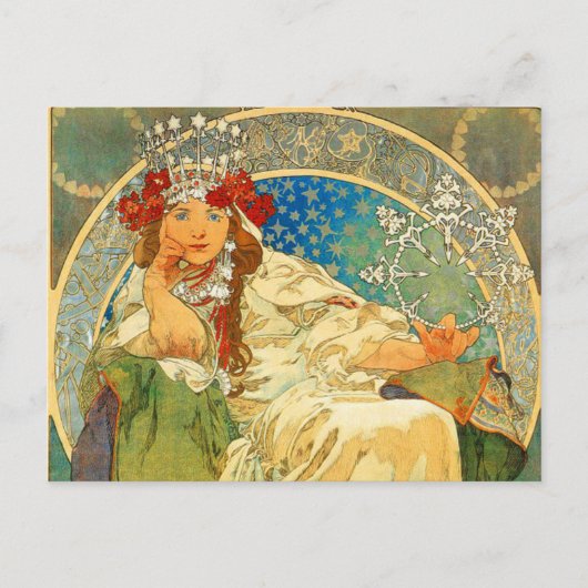 Carte Postale Alphonse Mucha Art Nouveau Princesse Hyacinth (Devant)