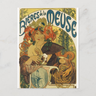 Carte Postale Alphonse Mucha - Bieres de la Muse