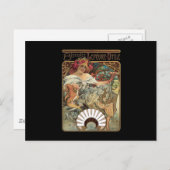 Carte Postale Alphonse Mucha Biscuits Lefevre Utile (Devant / Derrière)