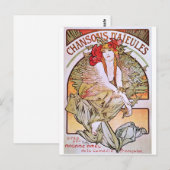 Carte Postale Alphonse Mucha. Chansons D'Aieules, c.1898 (Devant / Derrière)