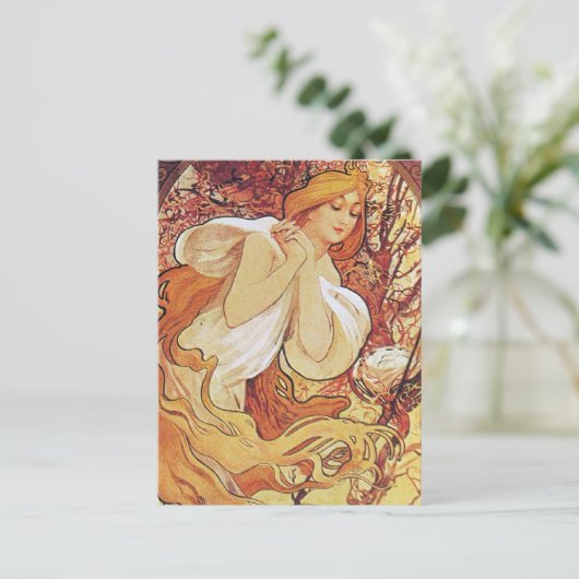 Carte Postale Alphonse Mucha Chocolat (Debout devant)