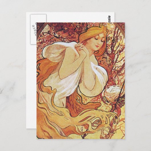 Carte Postale Alphonse Mucha Chocolat (Devant / Derrière)