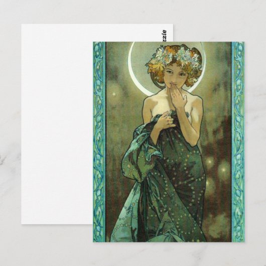 Carte postale Alphonse Mucha Clair De Lune (Devant / Derrière)