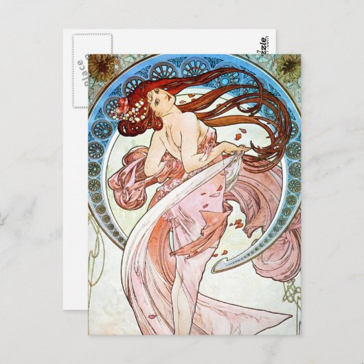 Carte Postale Alphonse Mucha Dance (Devant / Derrière)