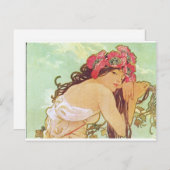 Carte Postale Alphonse Mucha. Ete/Été, 1896 (Devant / Derrière)