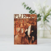Carte postale Alphonse Mucha Flirt (Debout devant)