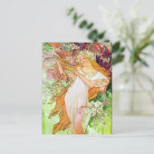 Carte Postale Alphonse Mucha Girl in Garden (Debout devant)