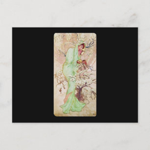 Carte Postale Alphonse Mucha Hiver