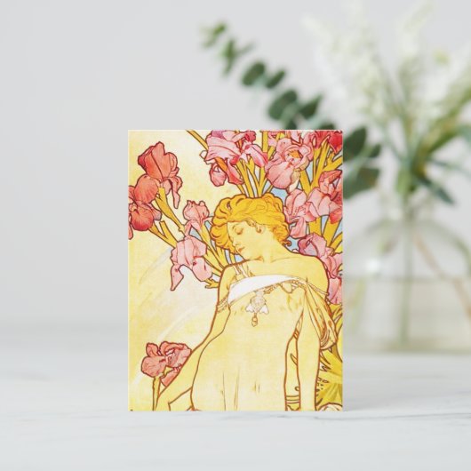 Carte postale Alphonse Mucha Iris (Debout devant)