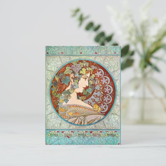 Carte Postale Alphonse Mucha Ivy (Debout devant)