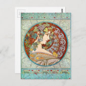 Carte Postale Alphonse Mucha Ivy (Devant / Derrière)