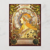 Carte Postale Alphonse Mucha La Plume (Devant)