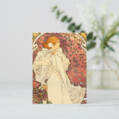 Carte postale Alphonse Mucha Lady of the Camelias (Debout devant)