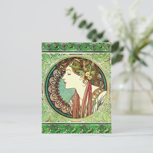 Carte postale Alphonse Mucha Laurel (Debout devant)