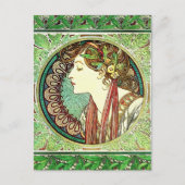 Carte postale Alphonse Mucha Laurel (Devant)