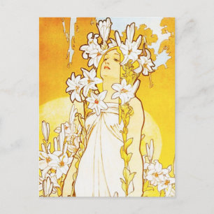 Carte postale Alphonse Mucha Lily