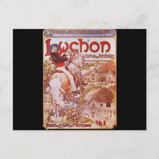 Carte Postale Alphonse Mucha Luchon (Devant)