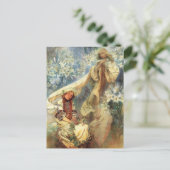 Carte Postale Alphonse Mucha Madonna of the Lilie Postcard (Debout devant)