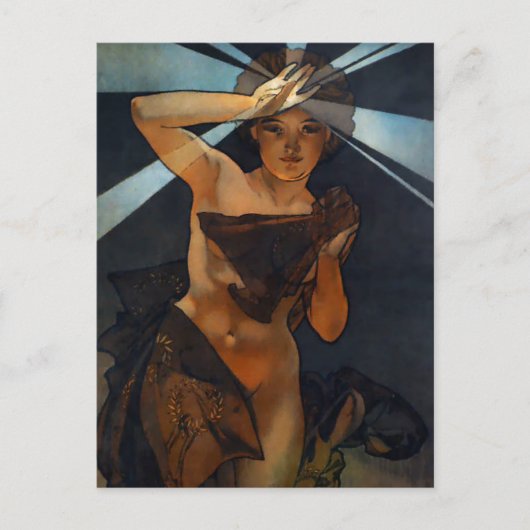Carte postale Alphonse Mucha Morning Star (Devant)