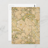 Carte Postale Alphonse Mucha Peonies Peony Roses Fawn 1897 (Devant / Derrière)