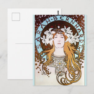 Carte Postale Alphonse Mucha - Sarah Bernhardt
