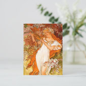 Carte Postale Alphonse Mucha Spring (Debout devant)