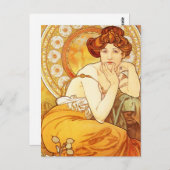 Carte postale Alphonse Mucha Topaz (Devant / Derrière)
