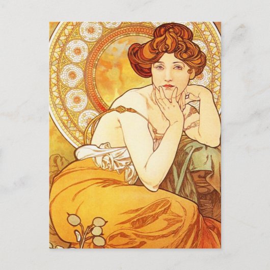 Carte postale Alphonse Mucha Topaz (Devant)
