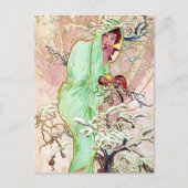 Carte Postale Alphonse Mucha Winter II (Devant)
