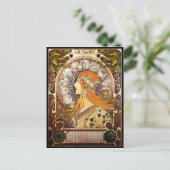 Carte Postale Alphonse Mucha Zodiac (Debout devant)