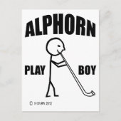 Carte Postale Alphorn Play Boy (Devant)