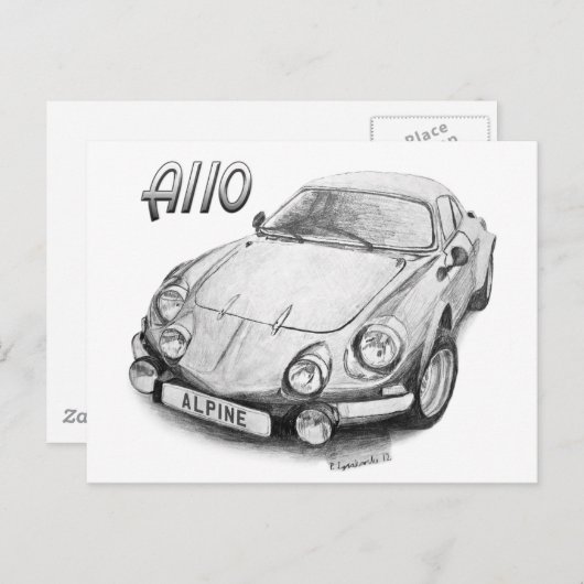 Carte Postale Alpine A110 (Devant / Derrière)