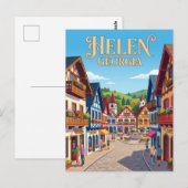 Carte Postale Alpine Helen Géorgie (Devant / Derrière)
