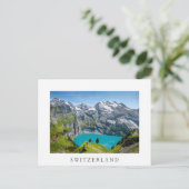Carte Postale Alpine lake Oeschinensee in Switzerland (Debout devant)