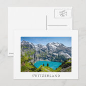 Carte Postale Alpine lake Oeschinensee in Switzerland (Devant / Derrière)