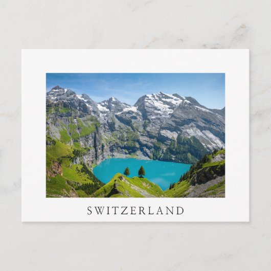 Carte Postale Alpine lake Oeschinensee in Switzerland (Devant)