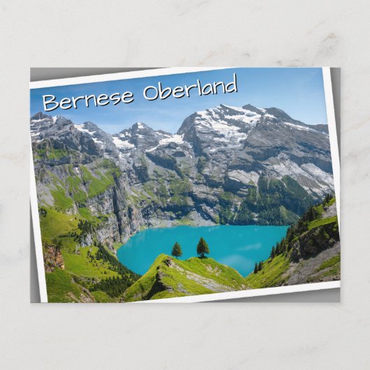 Carte Postale Alpine lake Oeschinensee in Switzerland (Devant)