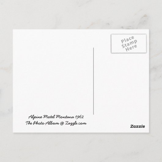 Carte postale Alpine Motel West Yellowstone (Dos)