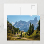 Carte Postale Alpine Mountains, scenic landscape, (Devant / Derrière)