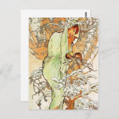 Carte postale Alpohnse Mucha Winter (Devant / Derrière)
