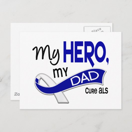 Carte Postale ALS Mon père Mon héros 42 (Devant / Derrière)