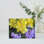 Carte postale Alstroemeria et Lilacs (Debout devant)
