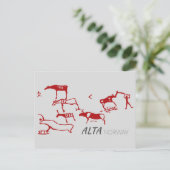 Carte Postale Alta, Norvège (sculpture sur roche) (Debout devant)