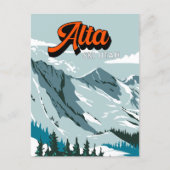 Carte Postale Alta Ski Area Hiver Utah Vintage (Devant)