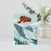 Carte Postale Alta Ski Area Hiver Utah Vintage (Debout devant)