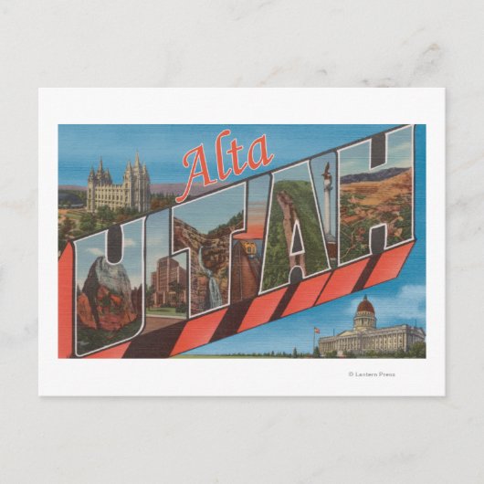 Carte Postale Alta, UtahGrandes lettres ScènesAlta, UT (Devant)