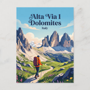 Carte Postale Alta Via 1 Dolomites Italie
