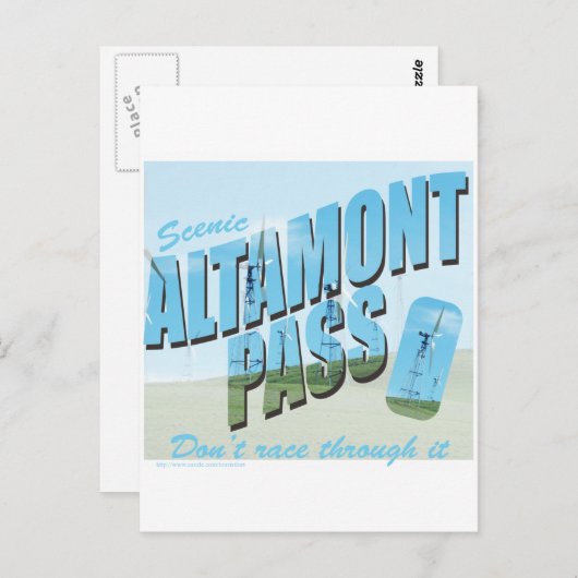 Carte Postale Altamont Pass (Devant / Derrière)