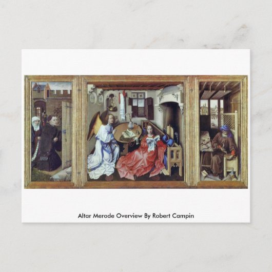 Carte Postale Altar Merode Vue d'ensemble par Robert Campin (Devant)